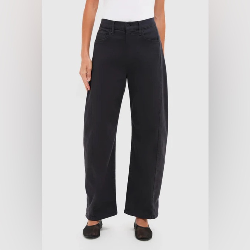 NWT MOTHER The Half Pipe Flood Jeans Cats and Dogs Faded Black 29